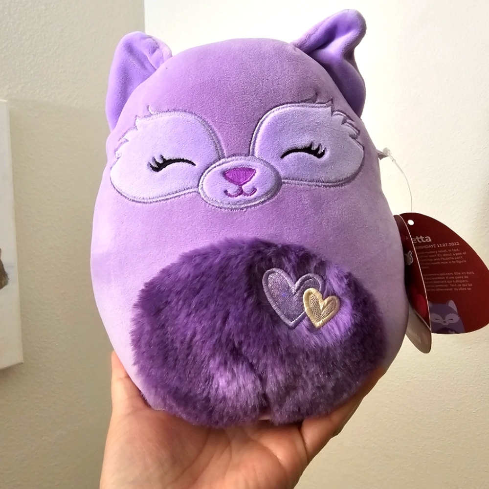 Squishmallows 2024 Valentine Squad 8" Pauletta the Purple Fox Animal Plush